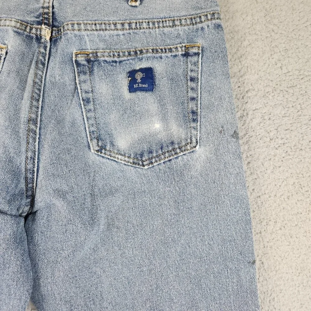 Mens 34x32 Distressed VTG Cowboy Cut Denim Jeans Classic Grunge‎ Workwear Pants
